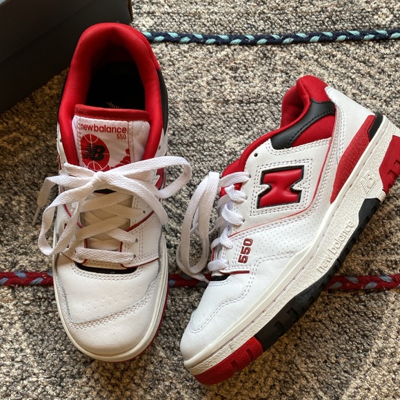 New Balance 550 white/red size 7 - Picture 2 of 9